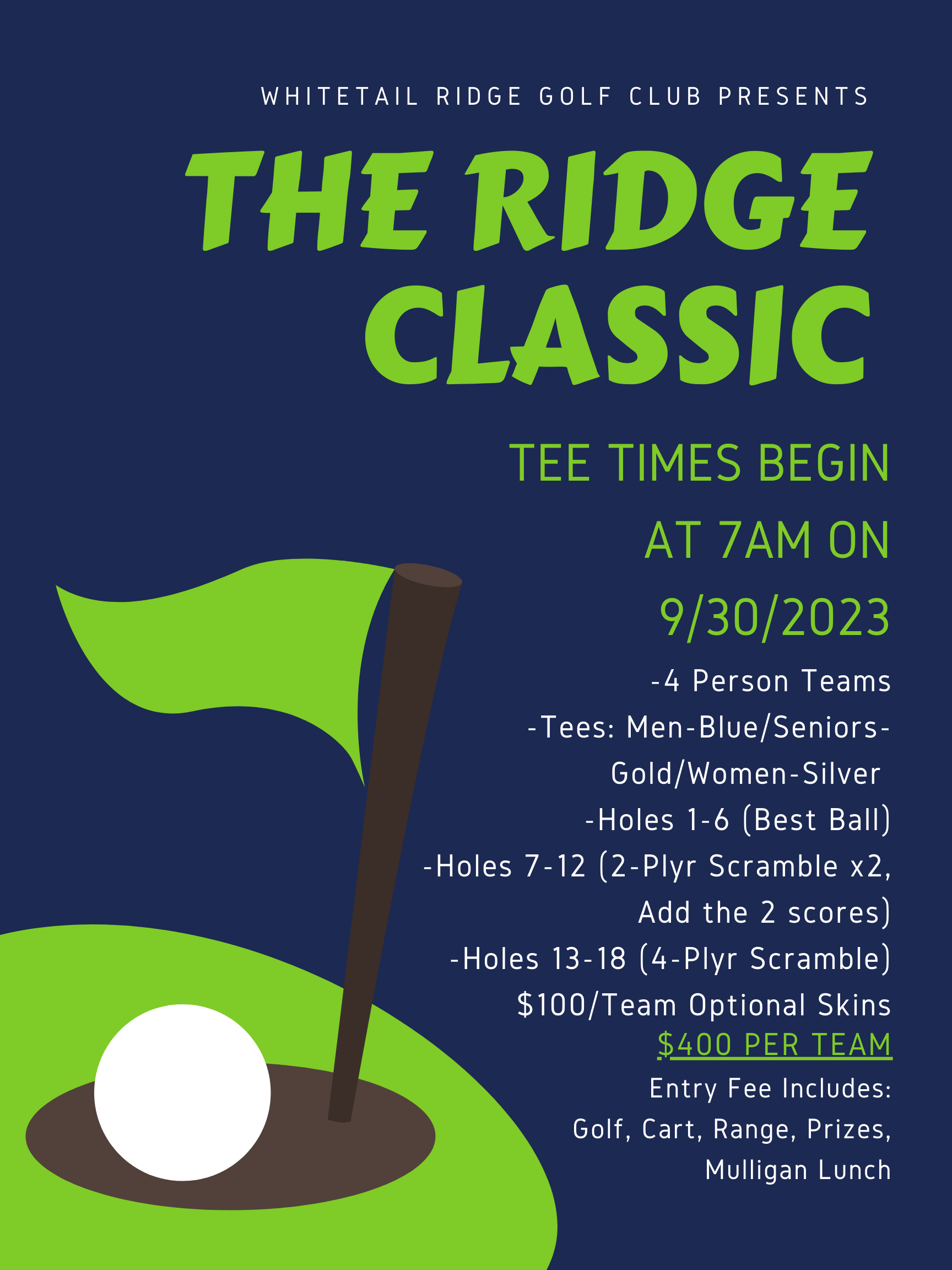 Blue and Green Night Golf Poster 1