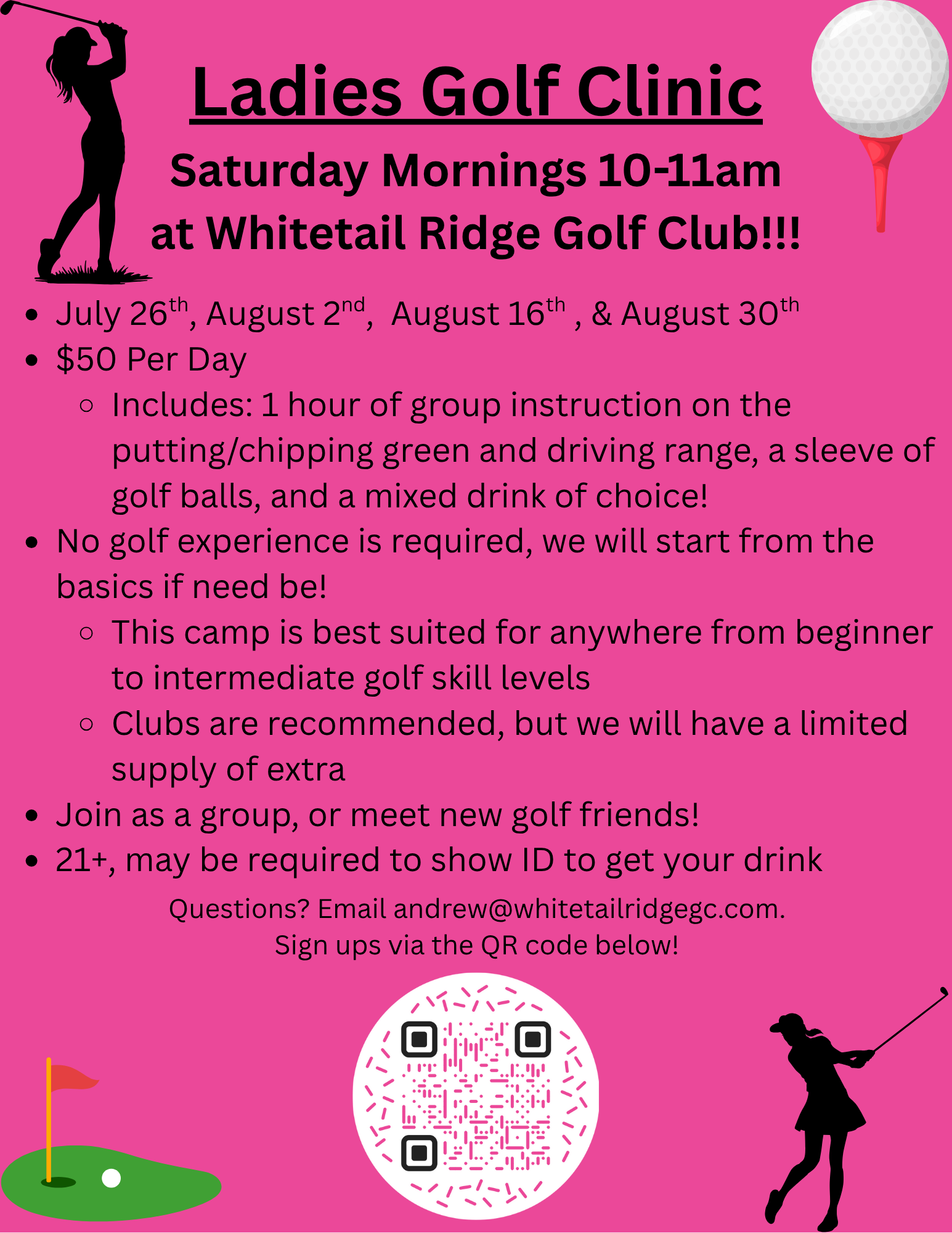 Ladies Golf Clinic July and August