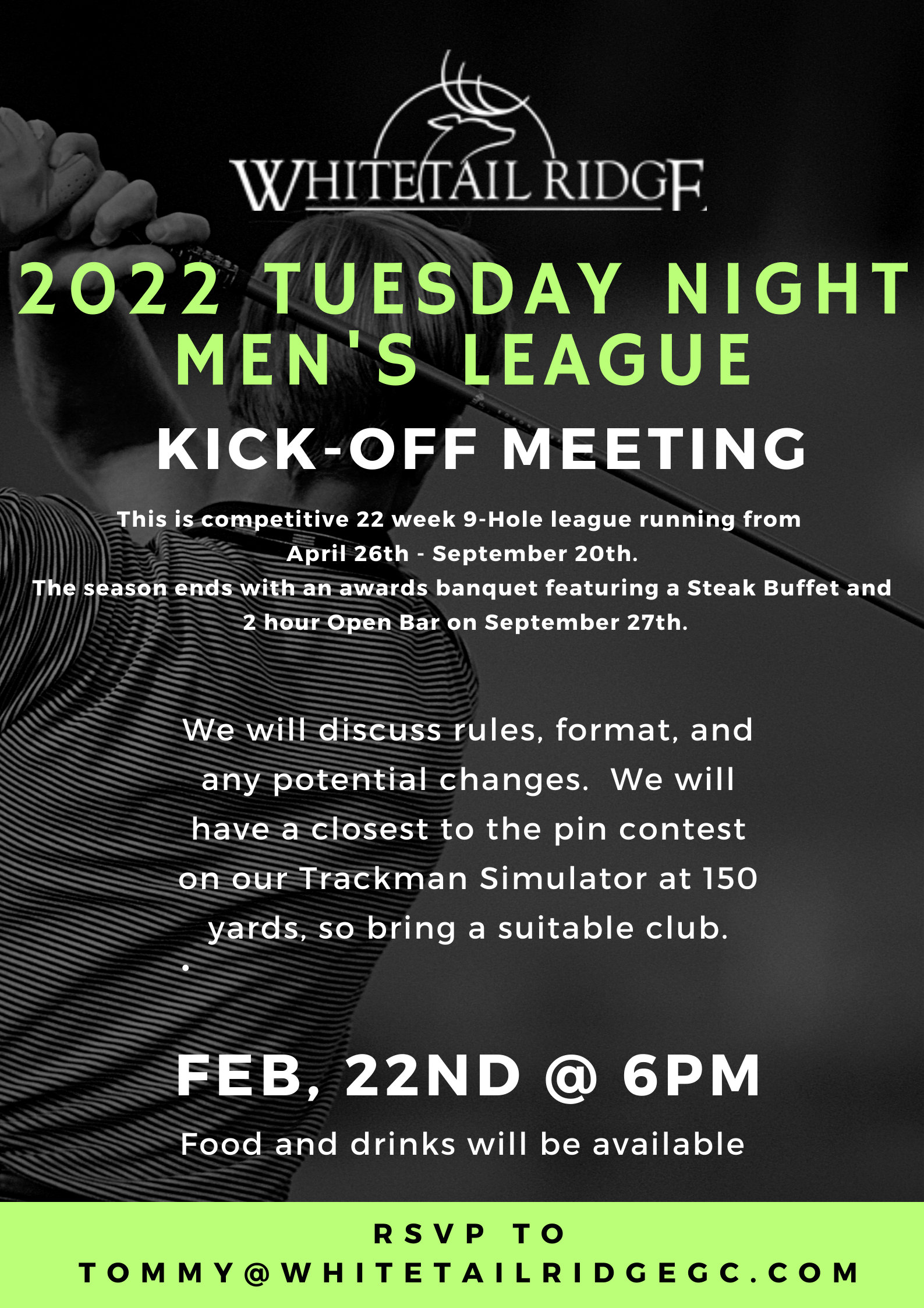 Tuesday Night Mens League Kick off Meeting