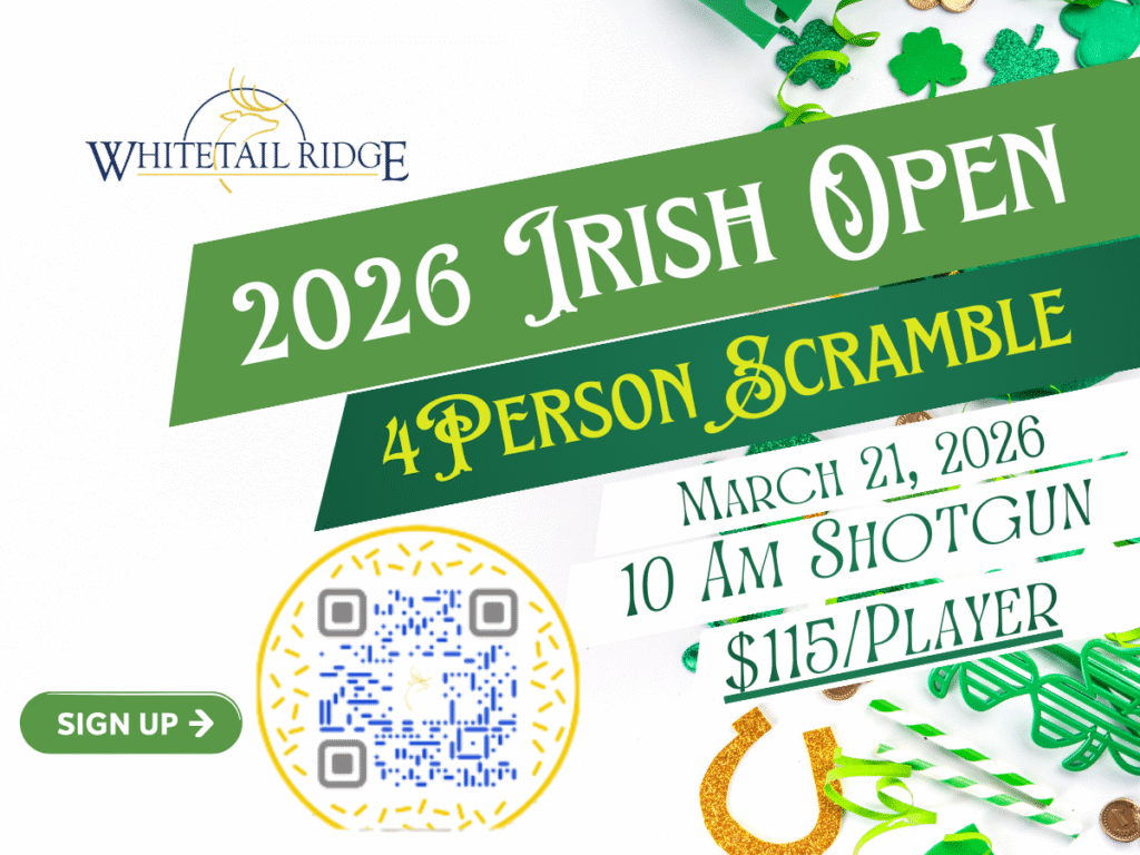 2026 Irish Open with St Patrick's Day decorations and date of the event